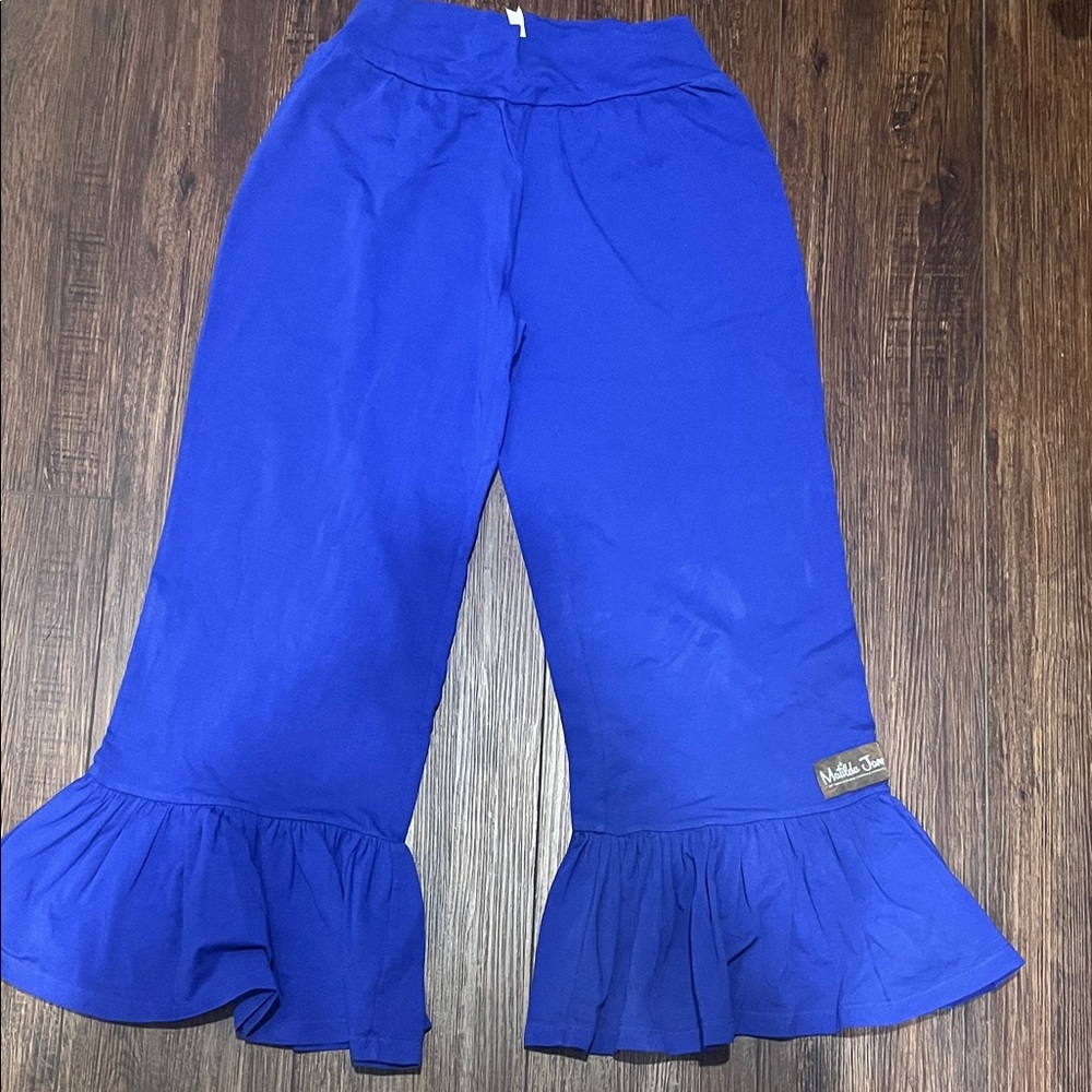 Matilda Jane Royal Blue Ruffle Hem Cropped Pants